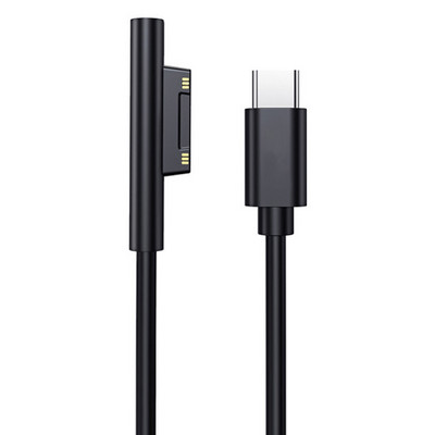1,5 m USB Type-C maitinimo šaltinis 15 V 3A planšetinio kompiuterio PD greitojo įkroviklio adapterio laidas, skirtas Microsoft Surface Pro 7 6 5 4 3 / Book 2 / Go