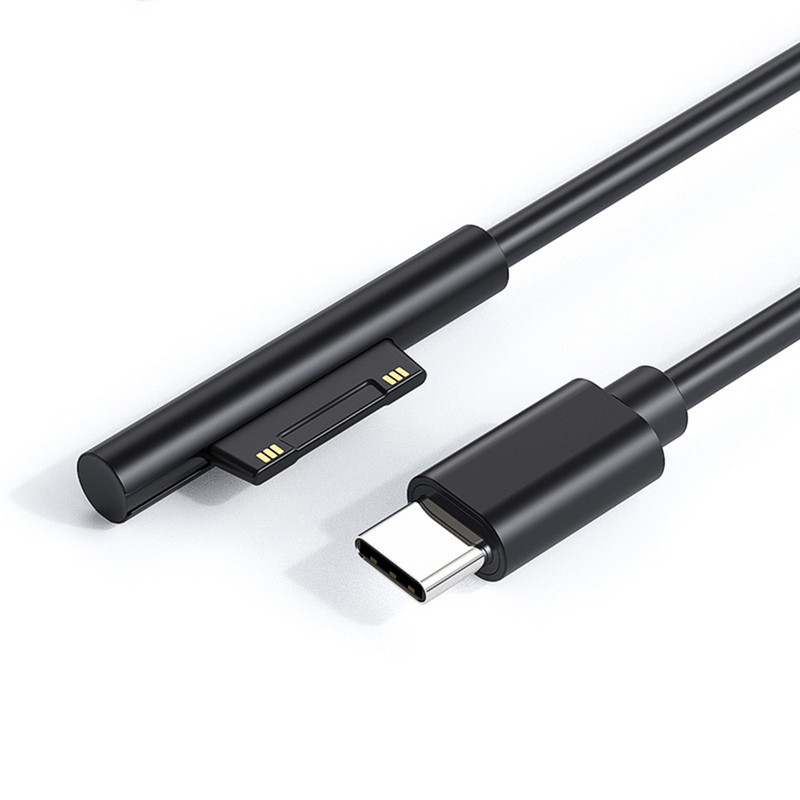 1,5 m USB Type-C maitinimo šaltinis 15 V 3A planšetinio kompiuterio PD greitojo įkroviklio adapterio laidas, skirtas Microsoft Surface Pro 7 6 5 4 3 / Book 2 / Go