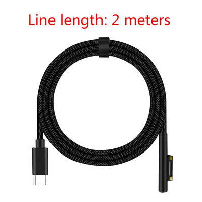 C típusú táp töltő adapter 15V 3A PD gyorstöltő kábel kábel Micro-soft Surface Pro 3 4 5 6 GO 0.5/1/1.5/2m