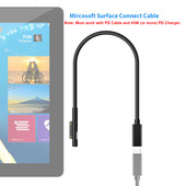 PD 15V USB Type C töltőkábel adapter átalakító Microsoft Surface Pro 7/6/5/4/3/GO/BOOK laptop 1/2 táptöltő adapterhez