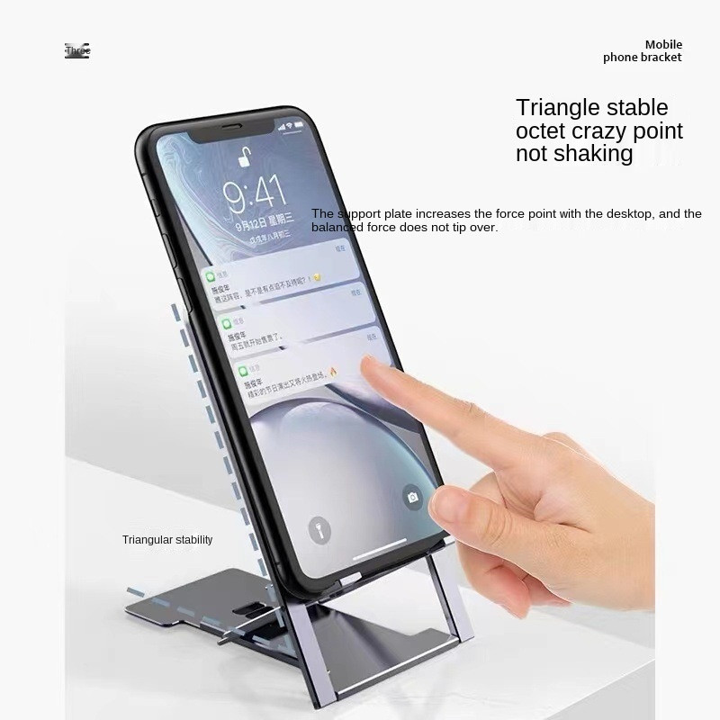 Univerzális asztali mobiltelefon tartó állvány iPhone IPad állítható táblagéphez összecsukható asztali mobiltelefon asztali állvány