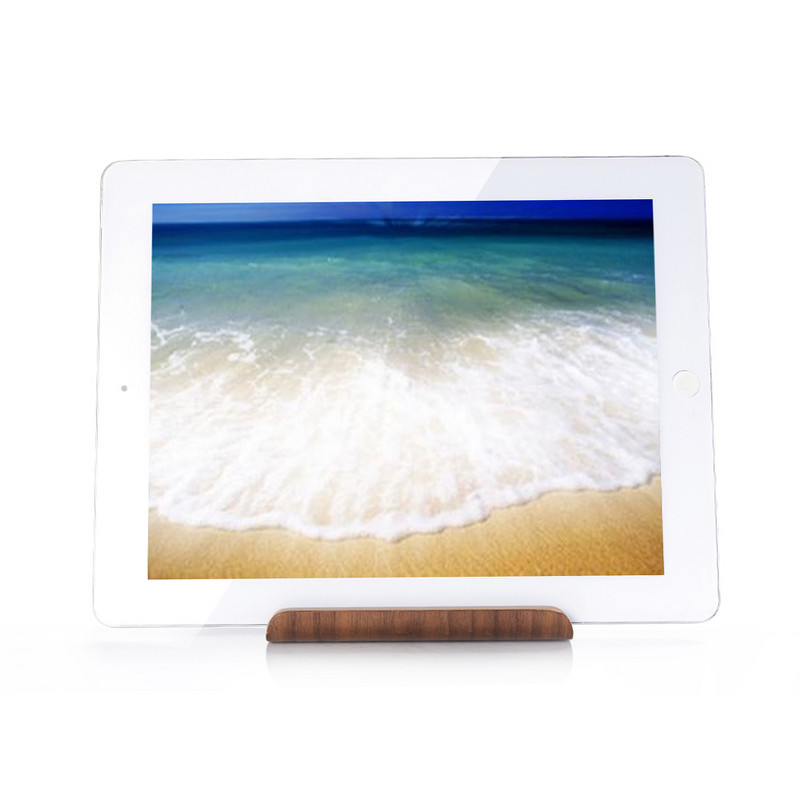 SAMDI pārnēsājams bērza koka tālruņa planšetdatora statīva turētājs dokstacijas šūpulis priekš iPhone10 8 7 Plus iPad mini 4 Air Samsung S8 edge