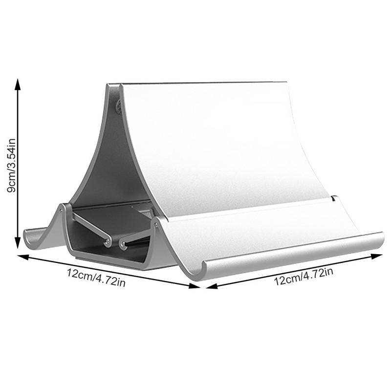 Stalak za stolno računalo, prijenosno računalo, tablet Gravitacijski stalak za pohranu, prijenosni nosač za telefon koji štedi prostor, okomito postolje za prijenosno računalo