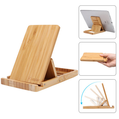 iCozzier Mini Bamboo φορητή ρυθμιζόμενη βάση τηλεφώνου tablet Πολυγωνική αναδιπλούμενη βάση κινητού τηλεφώνου