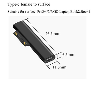 USB Type-C napajanje 65W 15V 3A za Microsoft Surface Pro 3 4 5 6 Go PD adapterski kabel za punjenje DC kabel brzi punjač tablet