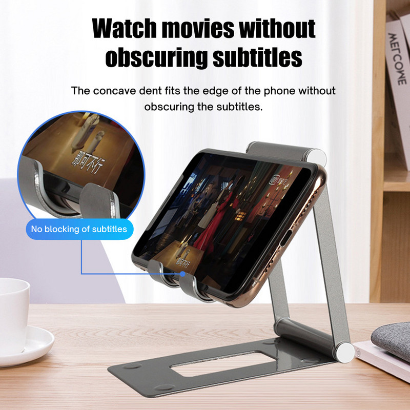 Aliuminio nešiojamas iPad stovas, suderinamas 4,7–11 colių planšetinio telefono laikiklis, skirtas Xiaomi Samsung reguliuojamam staliniam telefono planšetiniam stovui