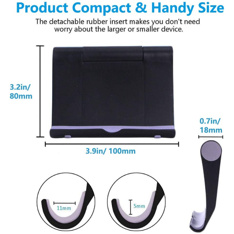 Suport universal pentru telefon de birou, pliabil, pentru iPhone, Samsung, iPad, telefon mobil, tabletă, suport de birou, mini suport pliabil