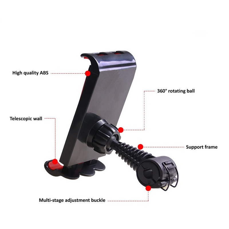 Ρυθμιζόμενη βάση στήριξης tablet αυτοκινήτου για αξεσουάρ Tablet IPAD Βάση στήριξης καθίσματος αυτοκινήτου γενικής χρήσης για tablet 4-11 ιντσών