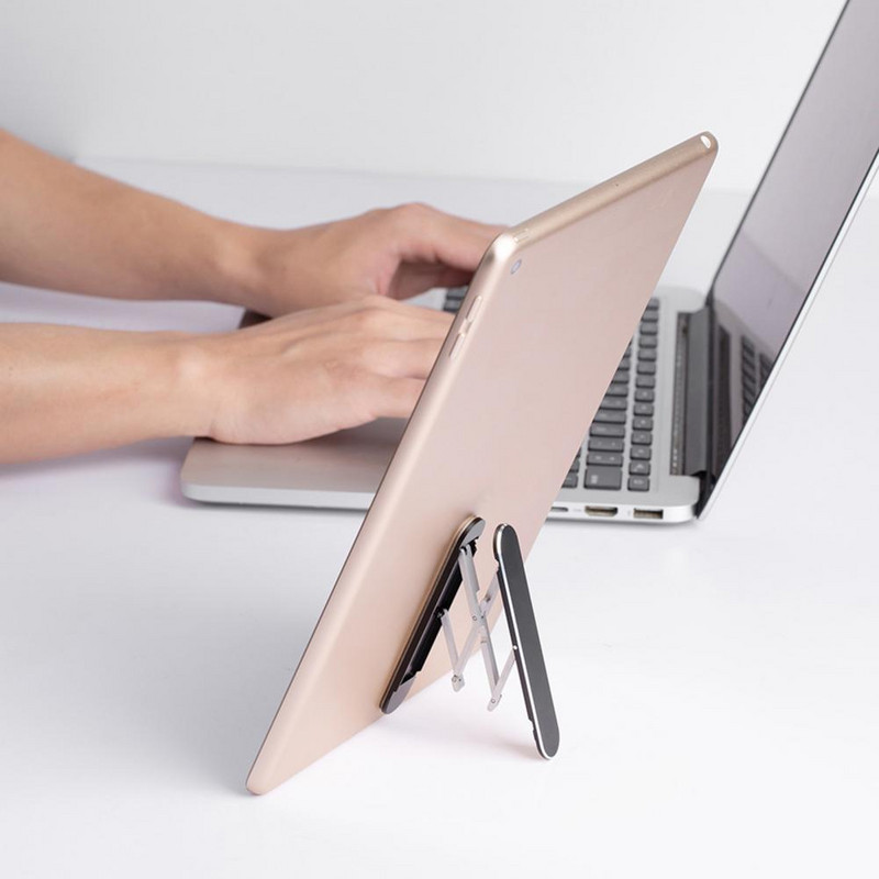 Mini állítható, összecsukható táblagéptartó állvány játékokhoz Alumíniumötvözet stabil táblagép támaszték, csúszásgátló összecsukható