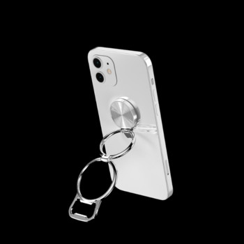 Метална двойна магическа скоба за пръстен за пръсти за държач за мобилен телефон Таблет Сгъваема мързелива простота Удобна 2022 г. Нова стойка за държач