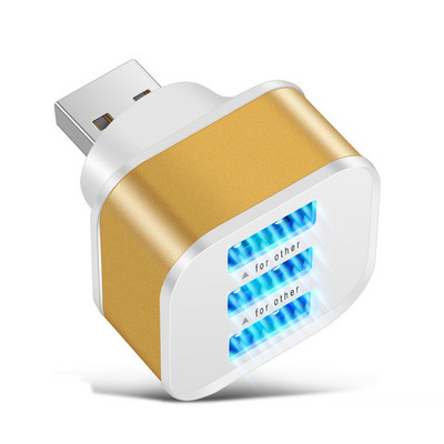 1 komad USB2.0 HUB Splitter Quick Charge 3 priključka za telefon, tablet, prijenosno računalo, punjače, adapter s LED indikatorom A