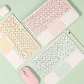 Bezvadu Bluetooth tastatūra ar skārienpaliktni iPad tastatūrai iPhone Samsung Galaxy Xiaomi Huawei Microsoft Surface HP