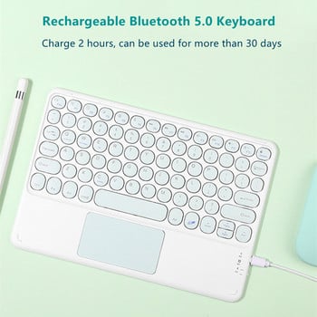 Безжична Bluetooth клавиатура с тъчпад за IPad Keybaord IPhone Samsung Galaxy Xiaomi Huawei Microsoft Surface HP