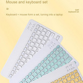 RYRA Dual Mode 2,4 GHz + Bluetooth bezvadu tastatūras un peles komplekts biroja datoram klēpjdatora planšetdatoram daudzkrāsu pēc izvēles