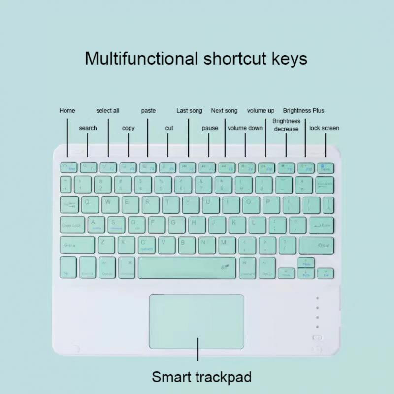 RYRA Dual Mode 2,4 GHz + Bluetooth bezvadu tastatūras un peles komplekts biroja datoram klēpjdatora planšetdatoram daudzkrāsu pēc izvēles