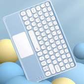 Bluetooth billentyűzet 10 hüvelykes érintőpaddal Xiaomi Huawei Ipad Pro Tablet Mini Pink Fehér vezeték nélküli billentyűzetekhez Játéktartozékok