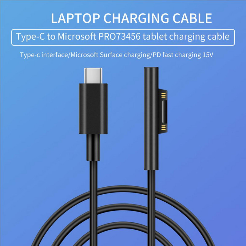 C-tüüpi laadimiskaabel kokkupandav laadija adapter kodumajapidamises kasutatav Microsoft Surface sülearvuti tarvikud, lai rakendus Magamistuba