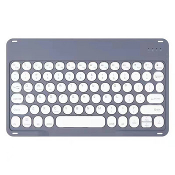 Безжична Bluetooth клавиатура Симпатичен преносим преносим компютър, мобилен телефон Macaron 10-инчова Bluetooth клавиатура с кръгла капачка