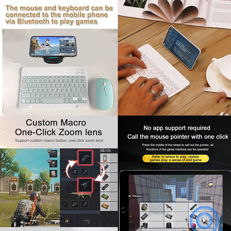 Tastatură Bluetooth pentru iPad Pro11 Mini Tastatură și mouse wireless Bluetooth Teclado pentru tastaturi Samsung Xiaomi Touchpad iPad