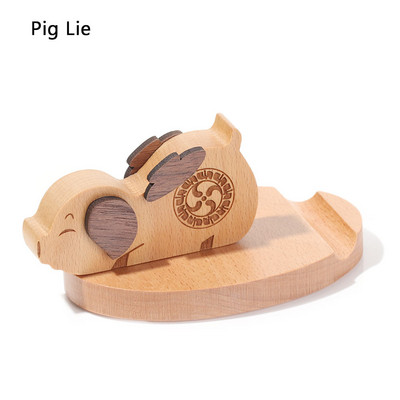 Βάση στήριξης για κινητά επιτραπέζια βάση Μασίφ ξύλο Βάση κινητού τηλεφώνου Ζώο Διακόπτης φορητού υπολογιστή σπιτιού αυτοκινήτου / Ελάφι / Σκύλος / Παιδί / Ελέφαντας