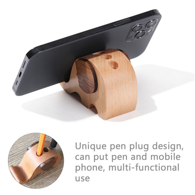 Βάση στήριξης για κινητά επιτραπέζια βάση Μασίφ ξύλο Βάση κινητού τηλεφώνου Ζώο Διακόπτης φορητού υπολογιστή σπιτιού αυτοκινήτου / Ελάφι / Σκύλος / Παιδί / Ελέφαντας