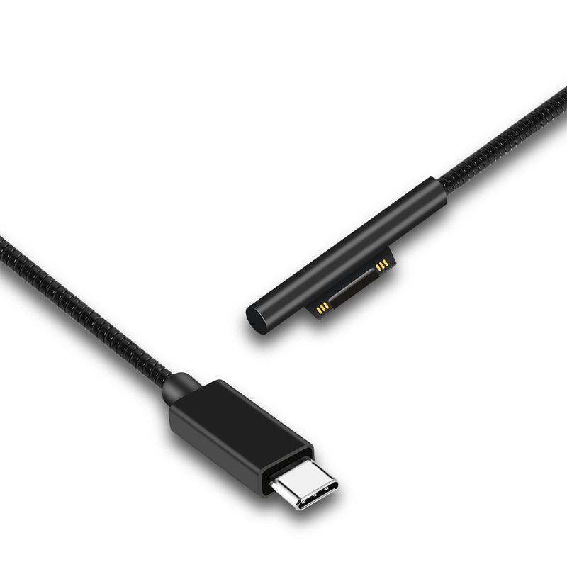 Φορτιστής τροφοδοσίας τύπου C Καλώδιο γρήγορης φόρτισης Pd για Microsoft- Surface Pro 3 4 5 6 7 D08A