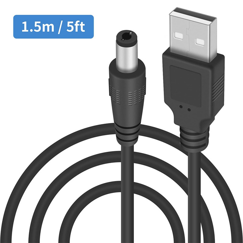 5 V DC 5,5 2,1 mm lizdo įkrovimo kabelis maitinimo laidas, USB į nuolatinės srovės maitinimo laidas su 13 keičiamų kištukų jungčių adapteriais