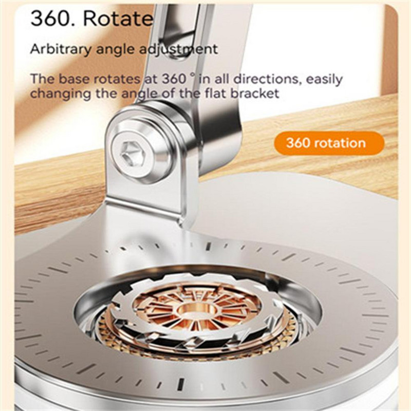 Nešiojamojo kompiuterio laikiklis Mobiliojo telefono planšetinio kompiuterio laikiklis 360° Besisukantis sulankstomas aliuminio lydinio daugiafunkcis stalinio kompiuterio tinginio laikiklio priedai