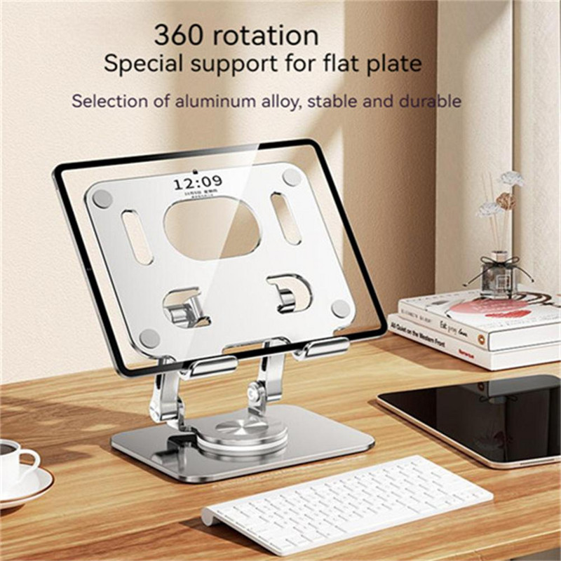 Nešiojamojo kompiuterio laikiklis Mobiliojo telefono planšetinio kompiuterio laikiklis 360° Besisukantis sulankstomas aliuminio lydinio daugiafunkcis stalinio kompiuterio tinginio laikiklio priedai