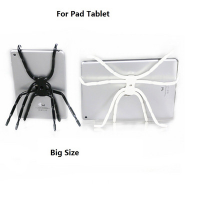 Spider elastīga roktura turētāja statīva stiprinājums iPad planšetdatoram SAMSUNG HTC tālrunis, melns, mazs, liels izmērs mobilajam telefonam.
