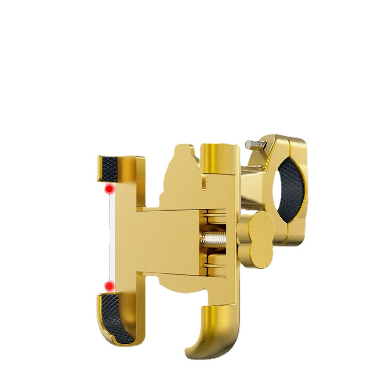 Motocikl, bicikl, rotacija od 360 stupnjeva, držač za mobitel, univerzalni držač za telefon od aluminijske legure, stalak, crno/zlatno