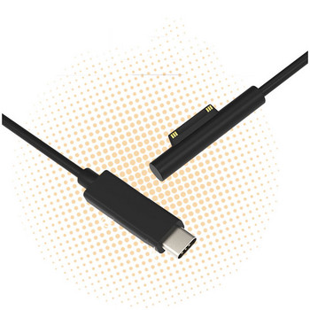 1,8 м тип C PD захранващ кабел за зарядно устройство за таблет Microsoft Surface Pro 4 6 5 3 GO 15 V 3,25 A Макс. захранване за бързо зареждане DC PD
