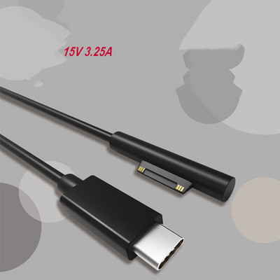 1,8 m-es C típusú PD táptöltő kábel Microsoft Surface Pro 4 6 5 3 GO Tablet 15 V 3,25 A Max gyorstöltő tápegység DC PD