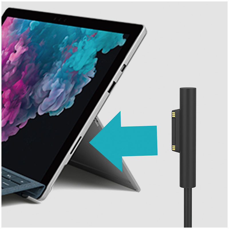 1,8 m C tipo PD maitinimo įkroviklio laidas, skirtas Microsoft Surface Pro 4 6 5 3 GO Tablet 15V 3,25A Maks. greito įkrovimo maitinimo šaltinis DC PD