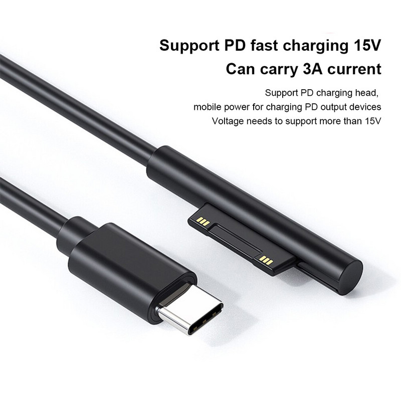 C tipa interfeisa barošanas avota kabelis Pārnēsājams noņemams atkārtoti lietojams 1,8 M aizsardzība pret īssavienojumu planšetdatora uzlādes vads