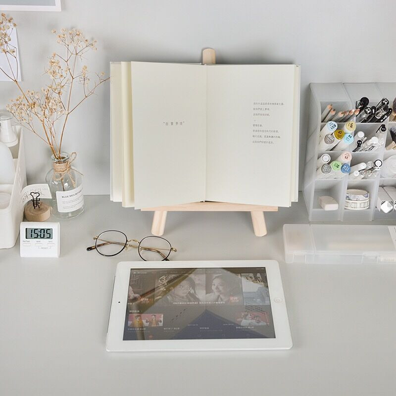 Vienkārši salokāms galddatora koka turētājs iPad mobilajam tālrunim planšetdatora statīva turētājam grāmatu turētājs mini molberts