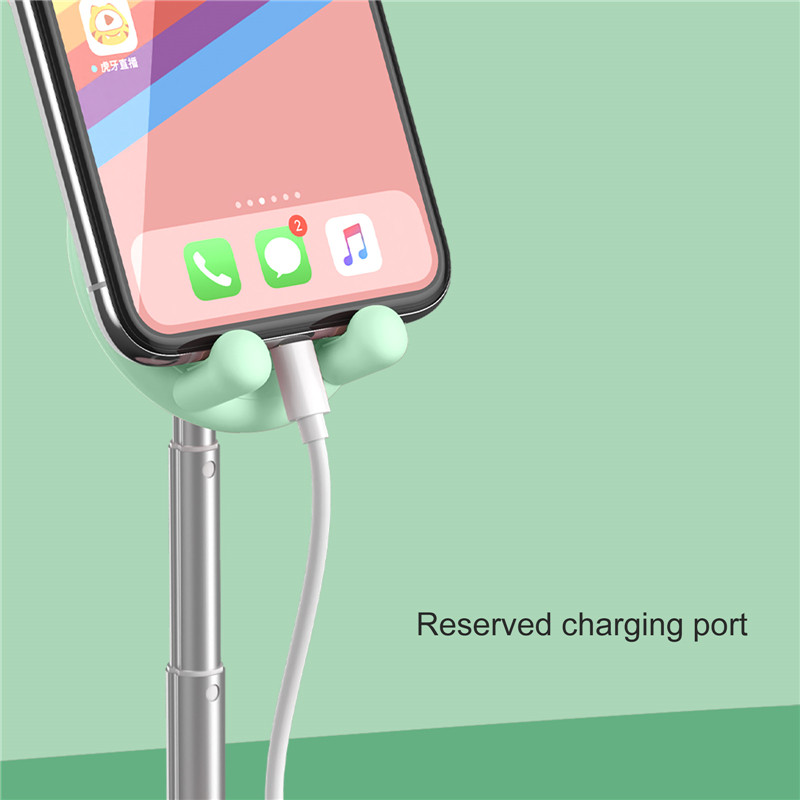 2022 m. mielas zuikis telefono laikiklis stalinio mobiliojo telefono stovo aukščio kampas, reguliuojamas iPhone 11 12 iPad Lovely Rabbit planšetinio kompiuterio palaikymas