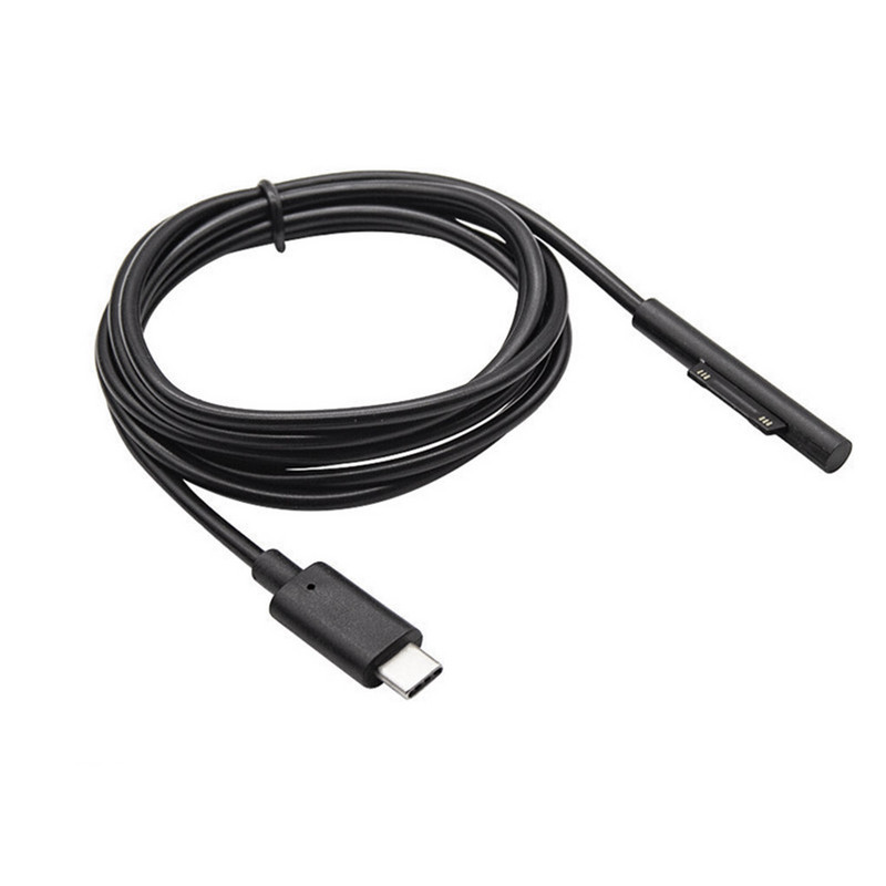 12 V tipo c greito įkrovimo kabelis USB-C įkrovimo laidas 1 8 metrų planšetinio kompiuterio priedas, skirtas „Surface Pro“ 1 2