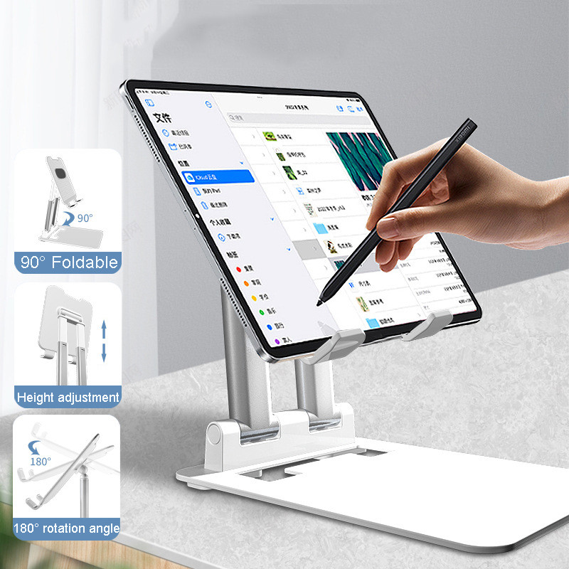 Suport universal pliabil pentru tabletă Suport pentru telefon de birou Din aliaj de aluminiu Suport puternic Suport de birou pentru Ipad Matepad Accesoriu Iphone