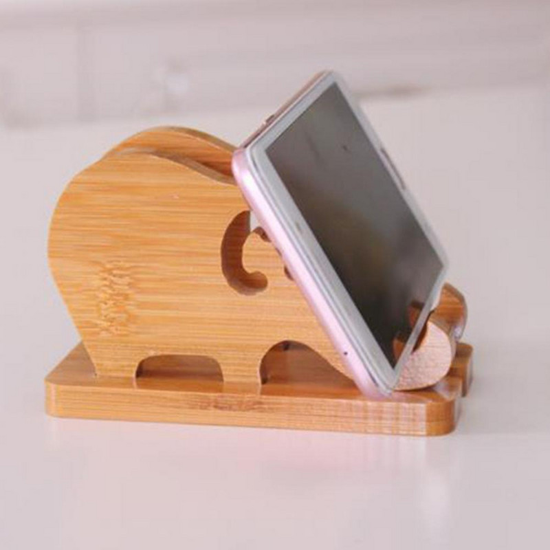 Bamboo Elephant csúszásgátló mobiltelefon tartó állvány asztali dekoráció ajándék táblagép tartó Samsung Xiaomi Huawei táblagépekhez