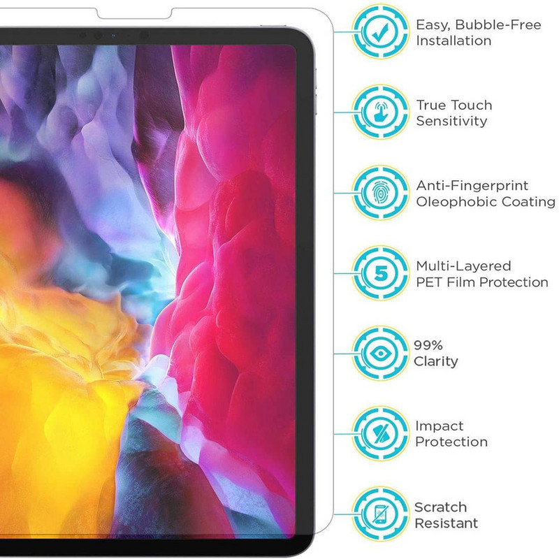 2tk karastatud klaasist ekraanikaitse IPadile 10.2 9.7 10.5 10.9 11 IPad 8 7 6 9 Air 4 3 2 Mini Glass IPad 2020 2019 2018 2021