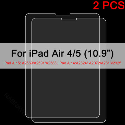 2 DB Edzett üveg képernyővédő fólia iPadhez 9 8 7 6 10 Air 5 4 3 2 Mini iPad 10.2 9.7 10. 5 10.9 11 Új iPad Pro 2022 2021 20