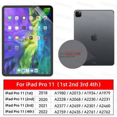 2 KOM. Mat iPad papir kao zaštita za ekran za crtanje iPad Air 4 5 10.9 10th 2022 Pro 11 9.7 10.2 7/8/9th Mini 6 Film za pisanje