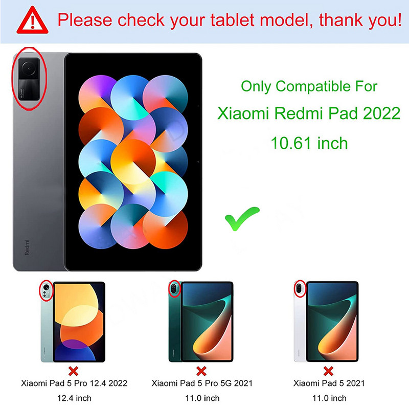 Ekrāna aizsargs Xiaomi Redmi Pad 10,61 collas planšetdatoram, 2022. gada aizsardzība pret pirkstu nospiedumiem, sprādziendroša 9 H rūdīta stikla plēve