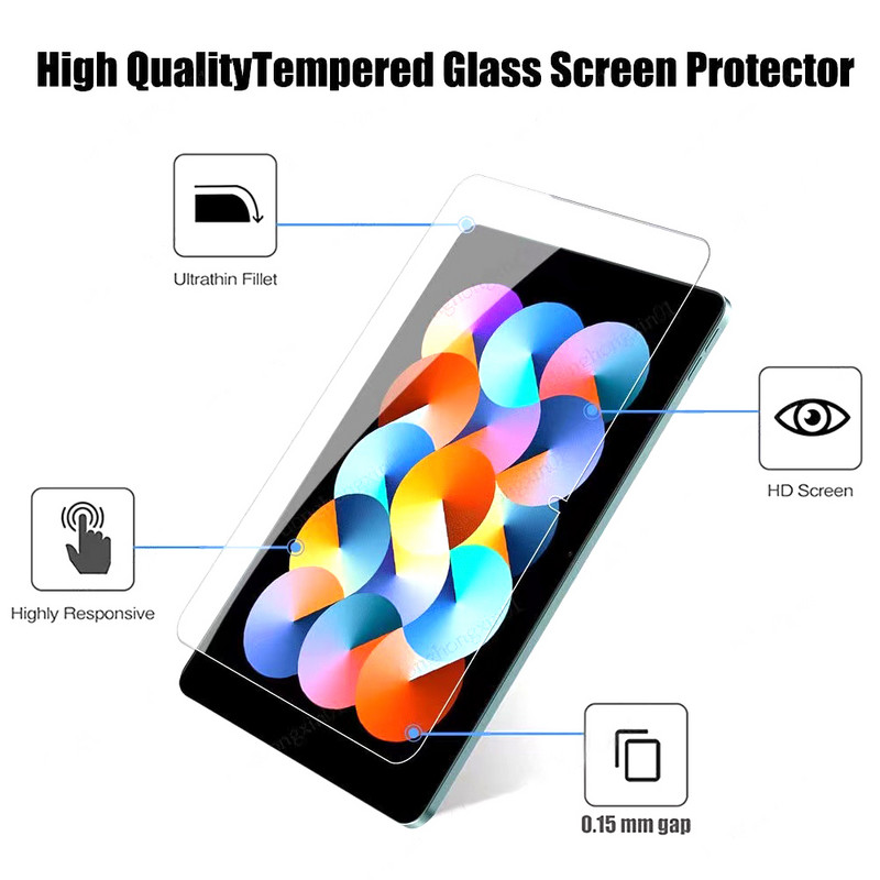 Ekrāna aizsargs Xiaomi Redmi Pad 10,61 collas planšetdatoram, 2022. gada aizsardzība pret pirkstu nospiedumiem, sprādziendroša 9 H rūdīta stikla plēve