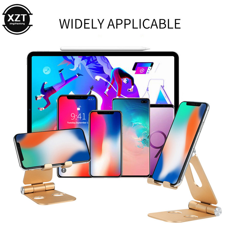Suport universal pentru telefon mobil de masă Suport de birou pentru telefon tabletă pentru Ipad Samsung iPhone XS Max Suport reglabil pliabil din aluminiu