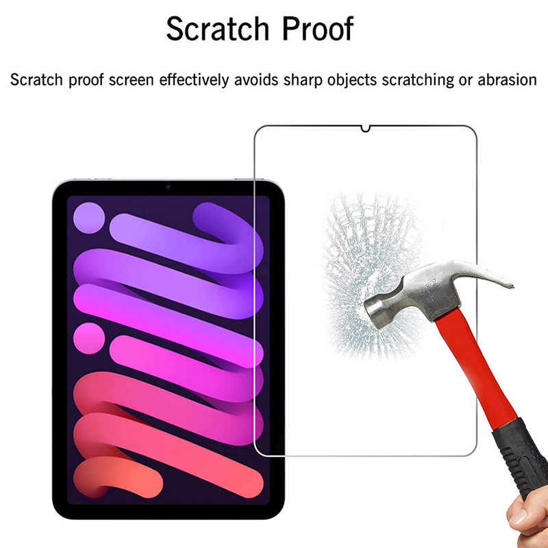 9H rūdīts stikls Apple iPad Mini 6 8,3 collu 2021 ekrāna aizsargplēve A2567 A2568 A2569 planšetdatora aizsargplēve pret pirkstu nospiedumiem