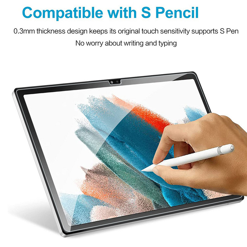 Ekrāna aizsargs Samsung Galaxy Tab A8 10,5 collu planšetdatora aizsargplēvei 2022 X200 X205 caurspīdīga rūdīta stikla plēve, kas aizsargā pret pirkstu nospiedumiem
