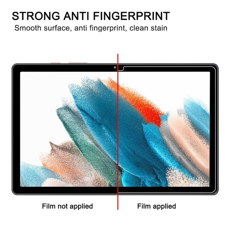 Ekrāna aizsargs Samsung Galaxy Tab A8 10,5 collu planšetdatora aizsargplēvei 2022 X200 X205 caurspīdīga rūdīta stikla plēve, kas aizsargā pret pirkstu nospiedumiem
