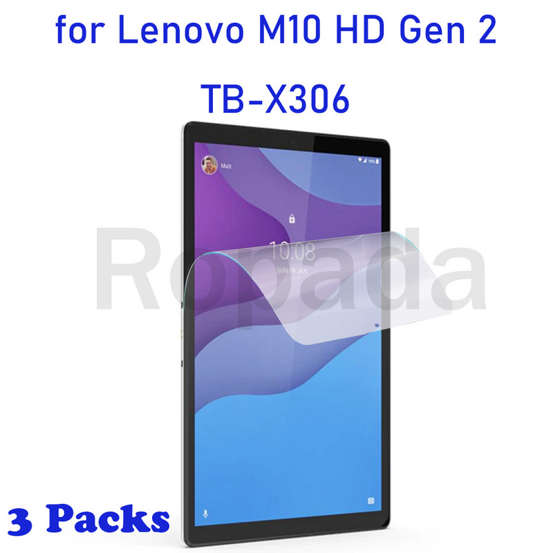 Balenie 3 mäkkých ochranných fólií pre Lenovo Tab M10 FHD Plus 2. a 3. ročník 2022 TB-X606 10,3" M7 M8 HD Gen 2 TB-X306